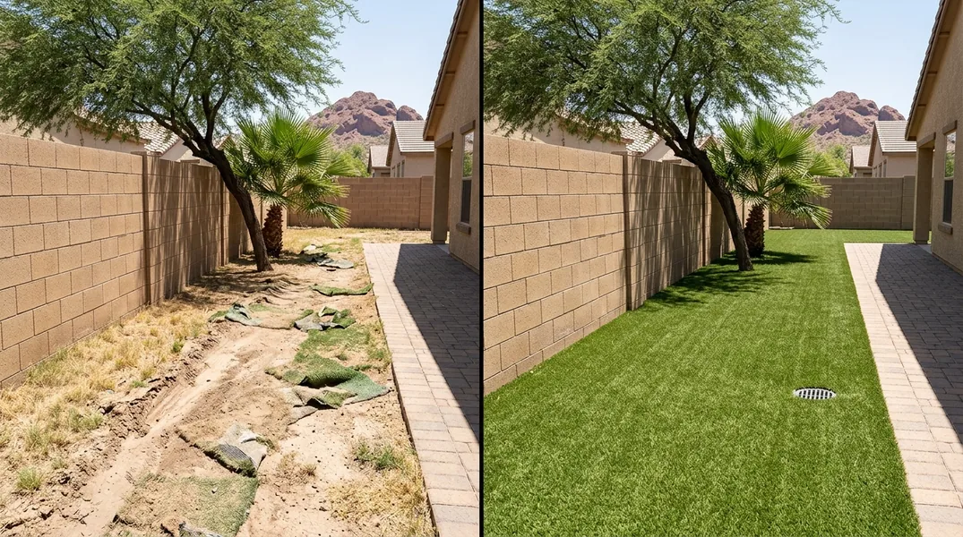 Result artificial grass installation in Tempe - Tempe Turf Installation